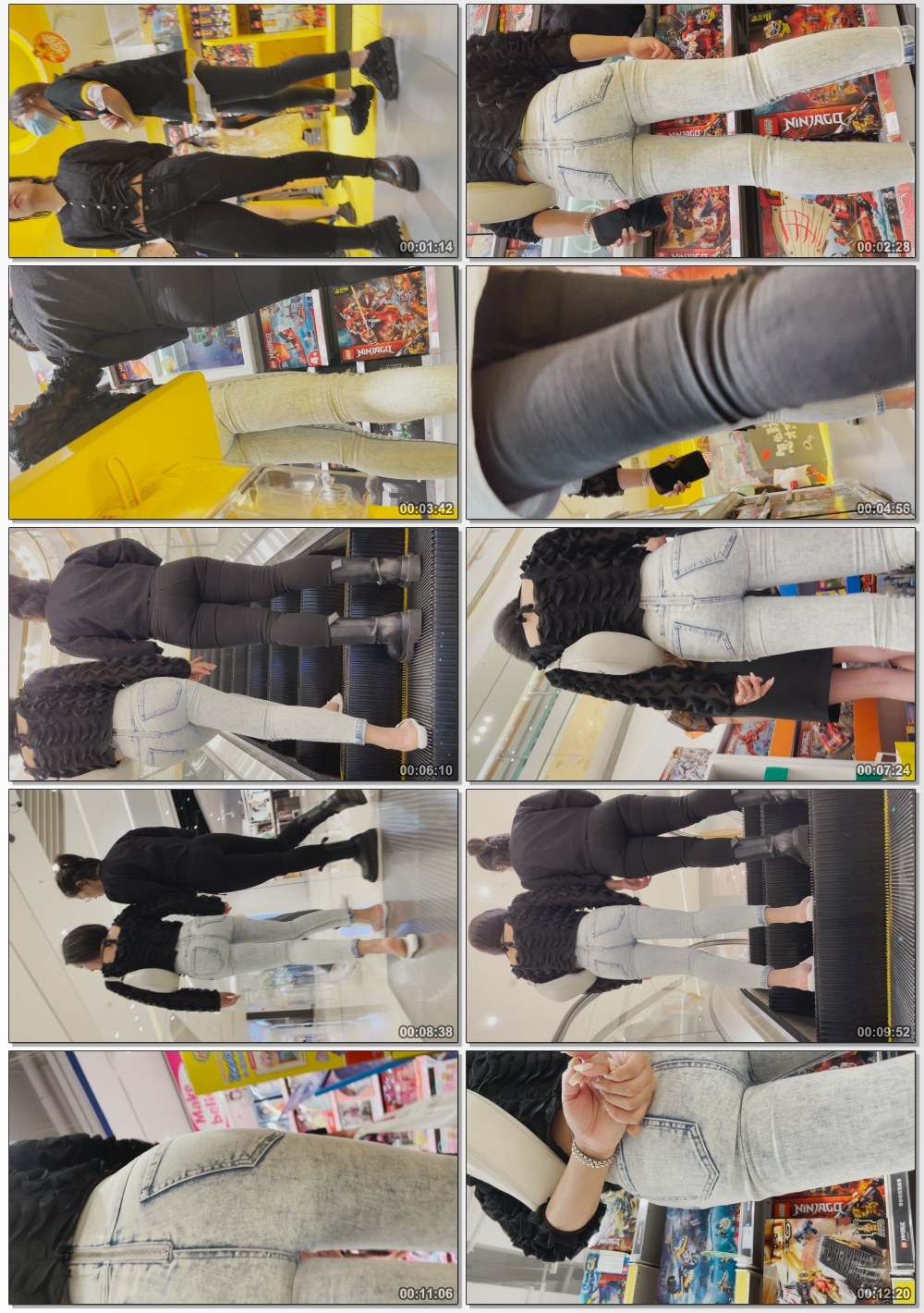 性感白牛仔苹果臀美女小姐姐