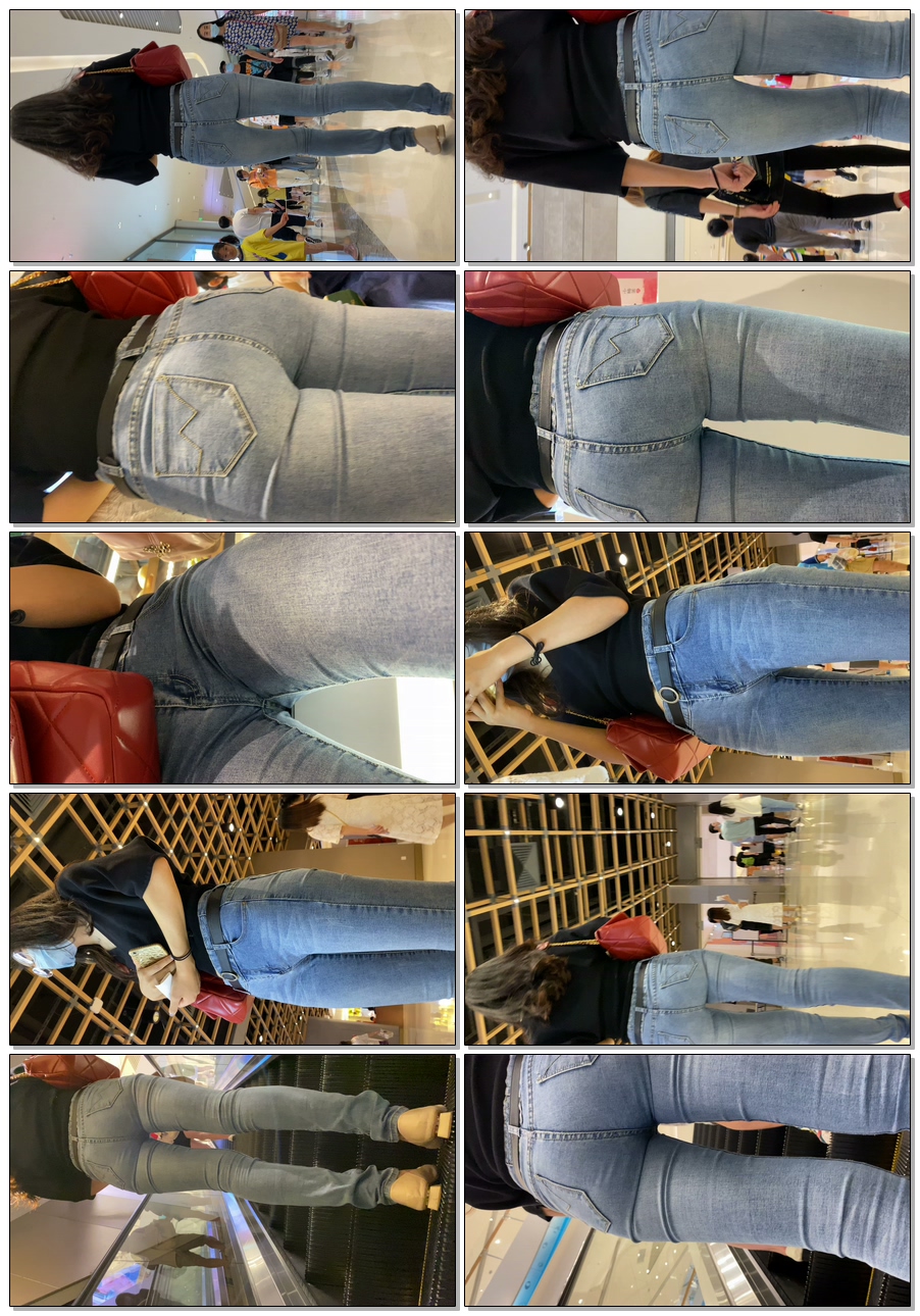 紧身牛仔裤单身女逛街第二季