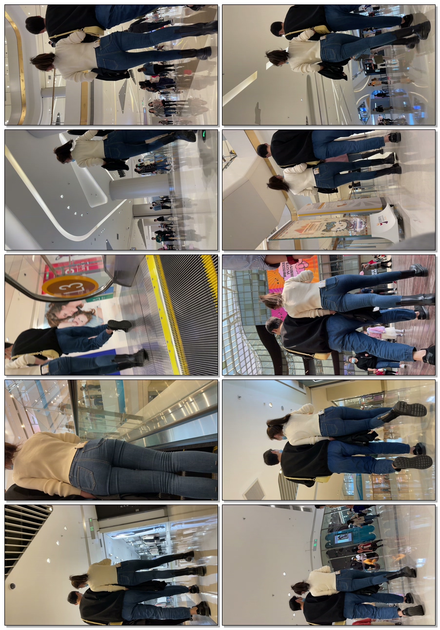 极品牛仔紧翘臀长发美女小姐姐