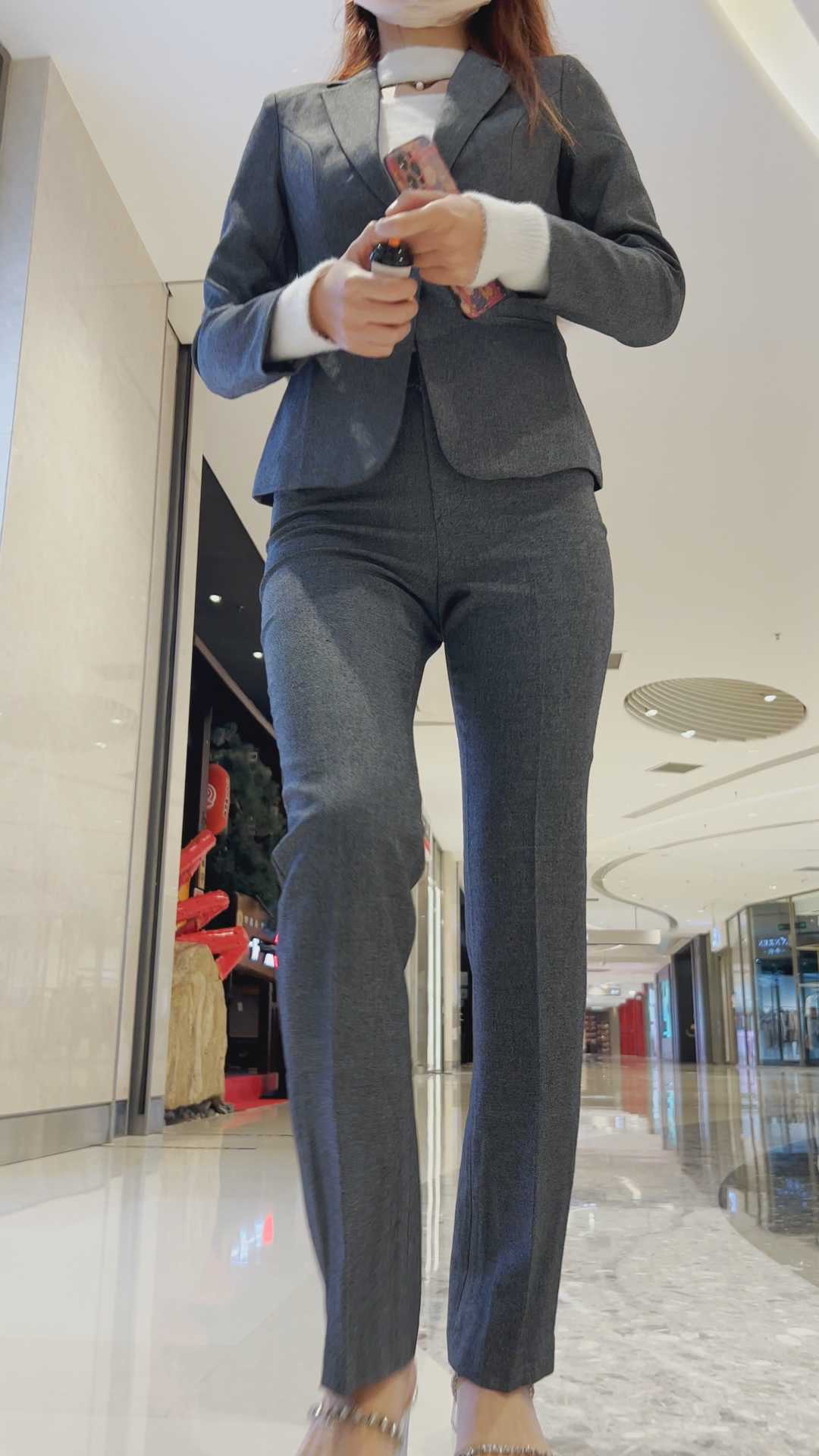 春节献礼小雨性感紧身西裤OL套装第一季