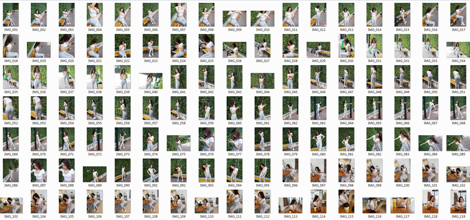 （视频+图片）白T+灰色紧身裤骆驼趾小姐姐(140P)[2.48G/JPG]