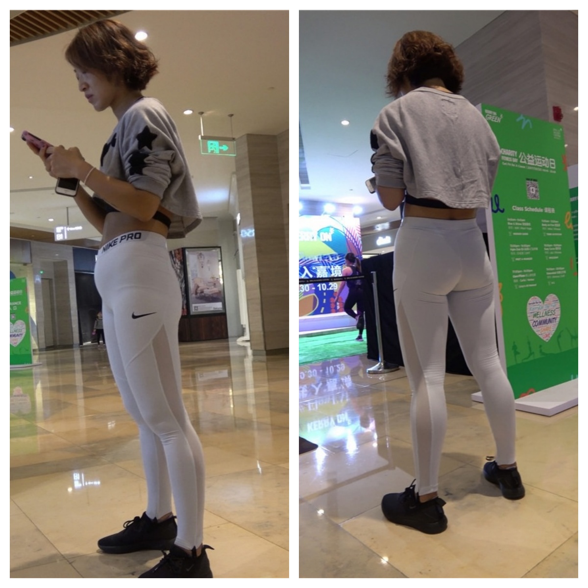 短发白色紧身裤美眉《一》[1.33G/MP4]