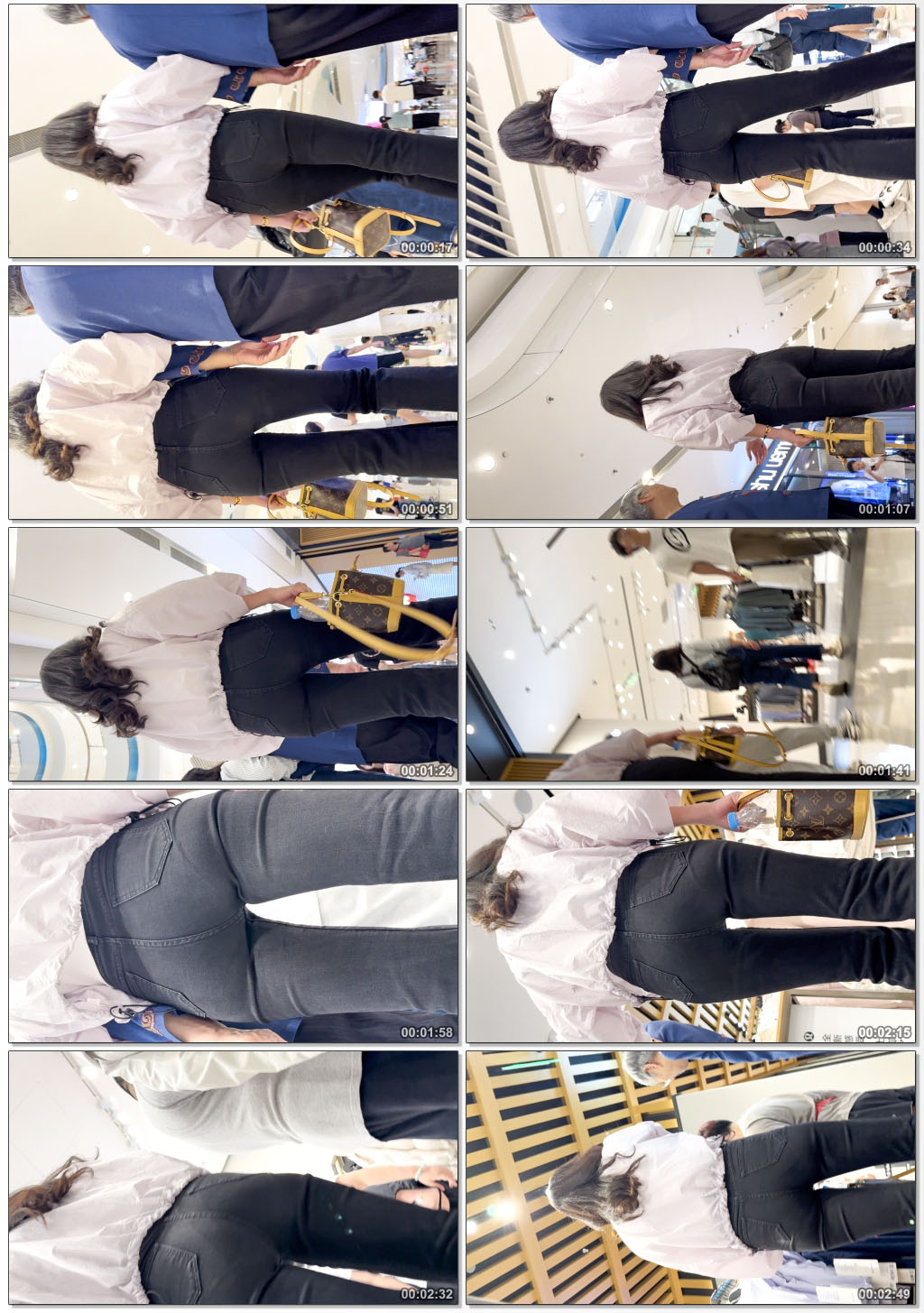 灰牛仔透内痕包臀美女