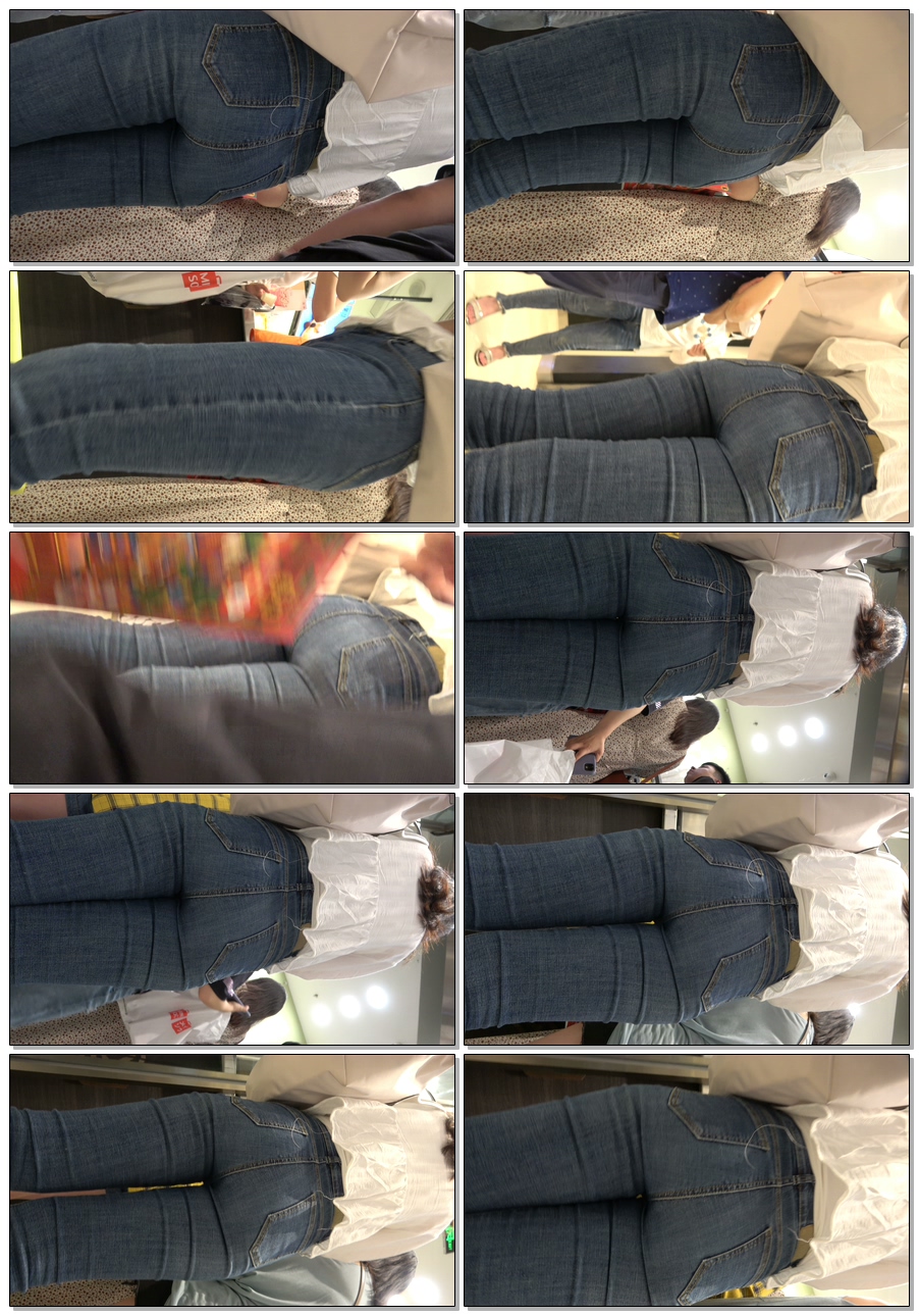 饱满圆润翘臀牛仔妹子