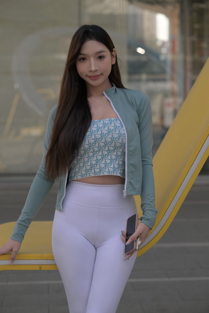 K-MJ3139瑜伽紧身白裤