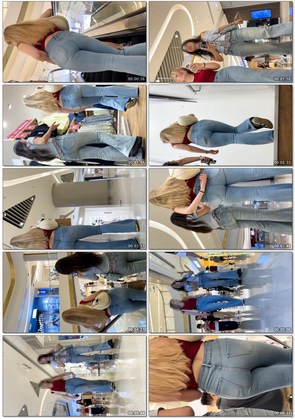 牛仔大屁股弹力诱惑，裆勒痕毕露