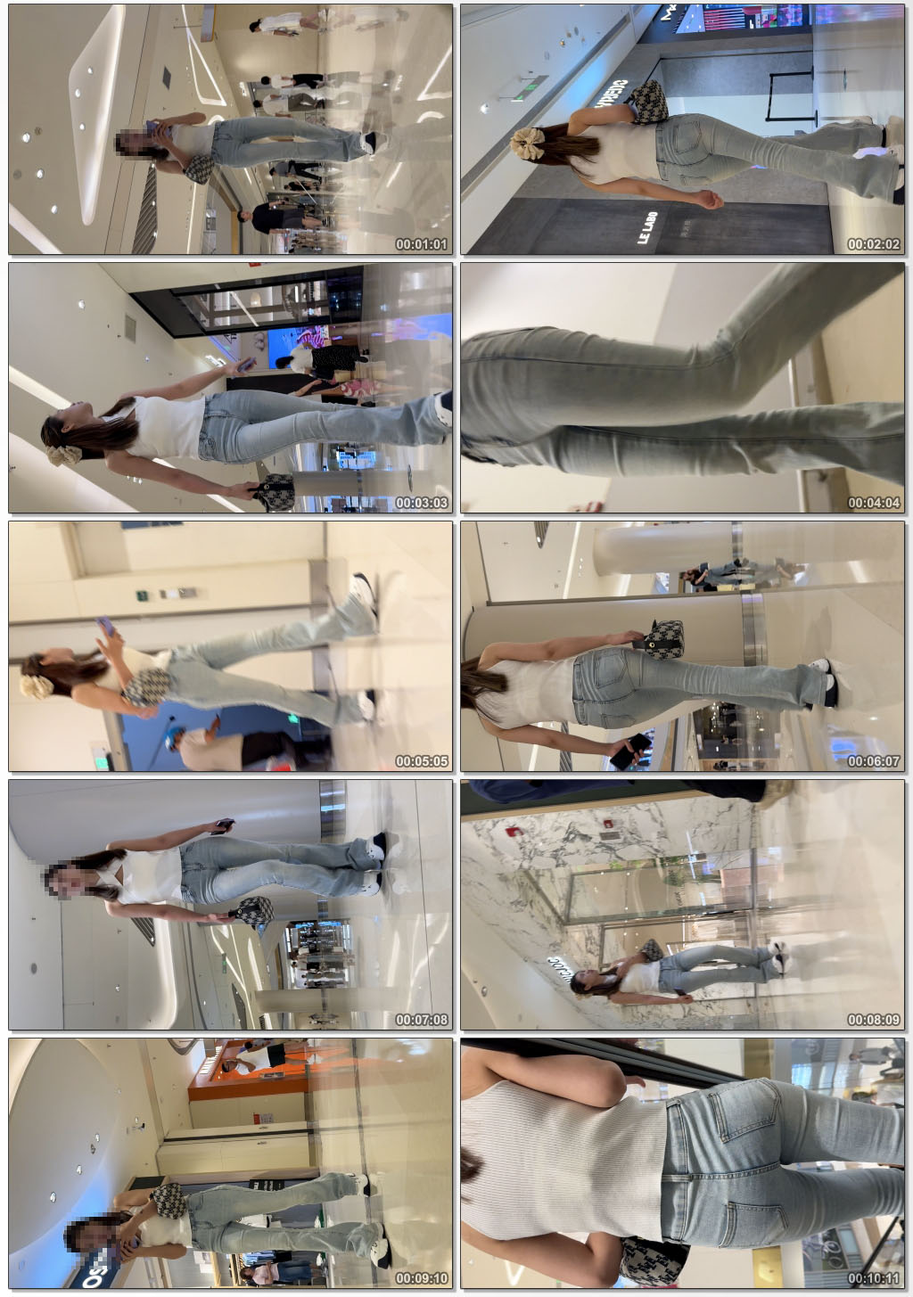 性感包臀牛仔金三角小姐姐