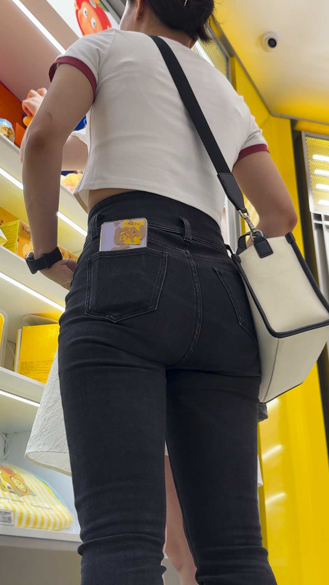 包臀黑色打底裤大PP少妇