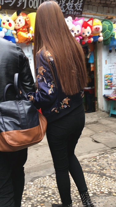 4K-极品黑色紧身裤翘屯美女C042[1.51G]