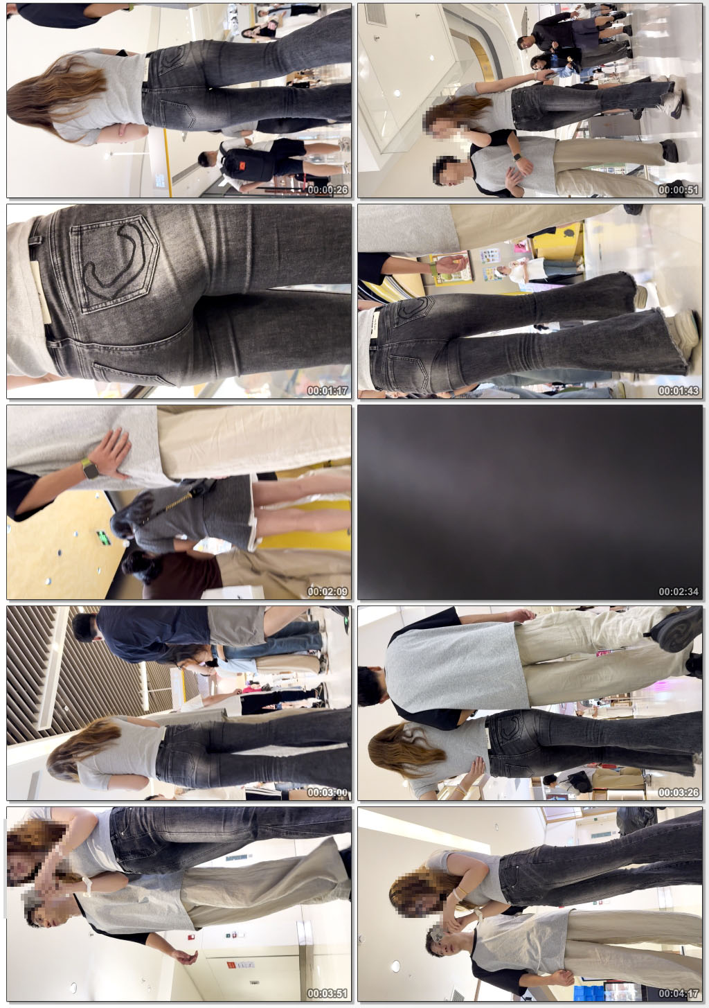 包臀紧身灰牛仔少妇（积分155）