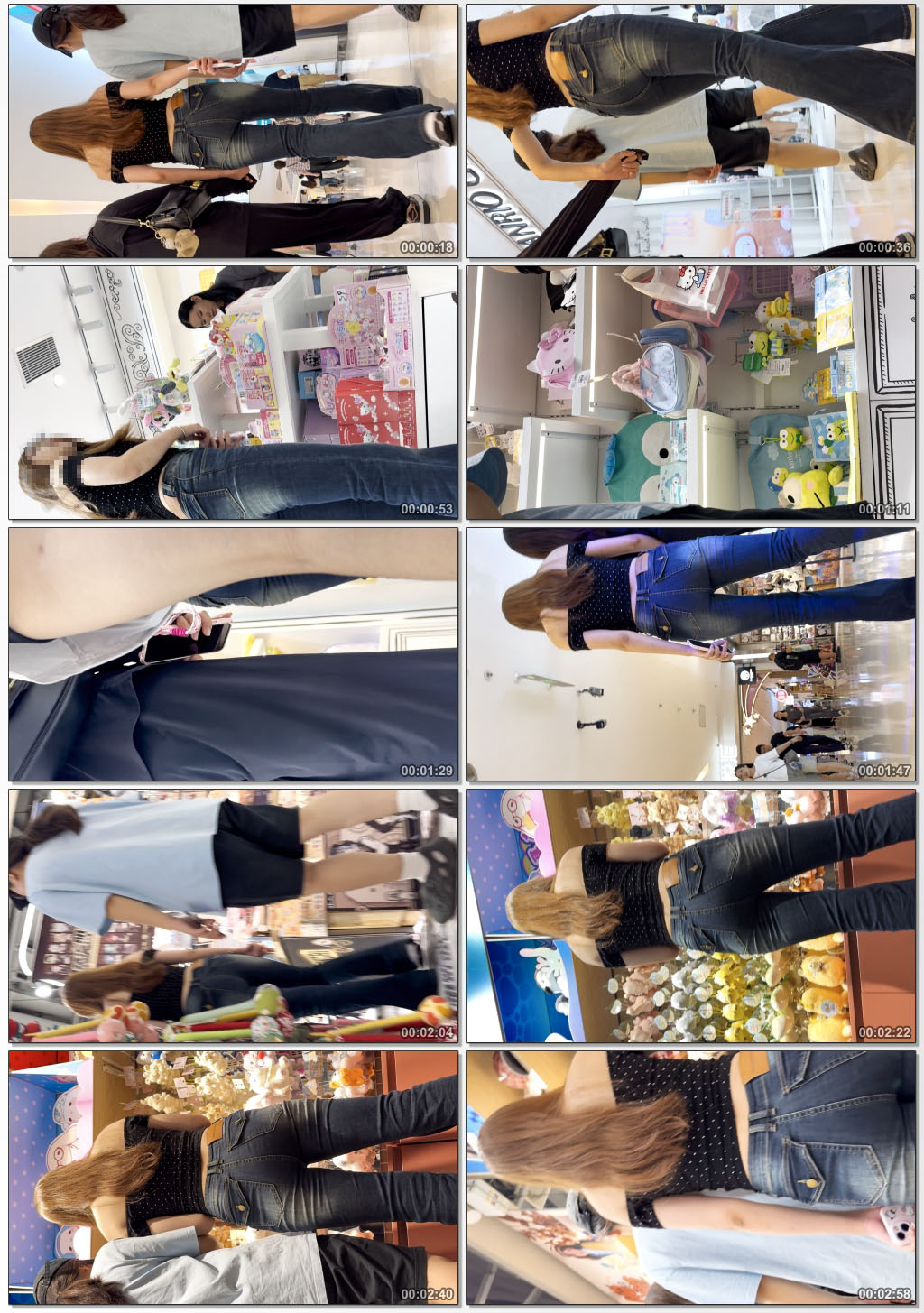 牛仔裤下的丰臀随着步伐摇曳（积分125）