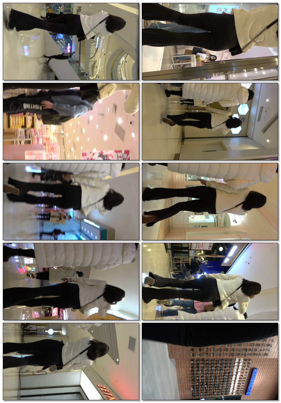 饱满圆润黑牛仔喇叭裤妹子