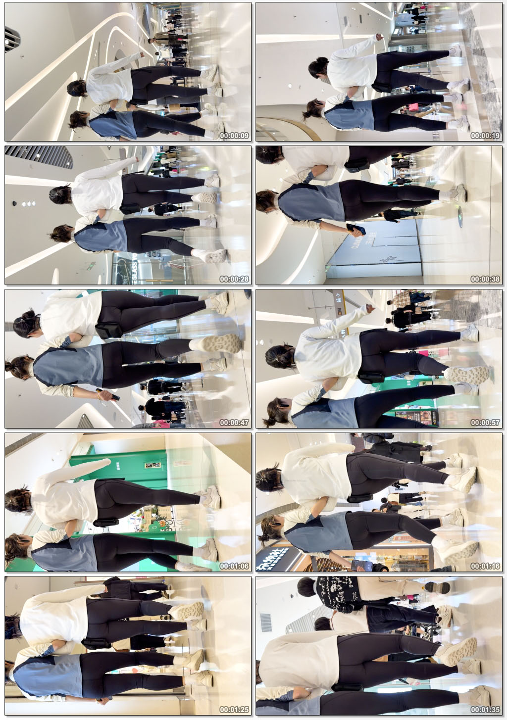 街拍双胞胎极品瑜伽裤