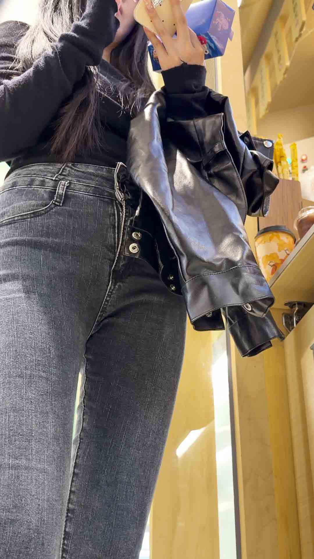 紧身牛仔裤极品后入型开发多