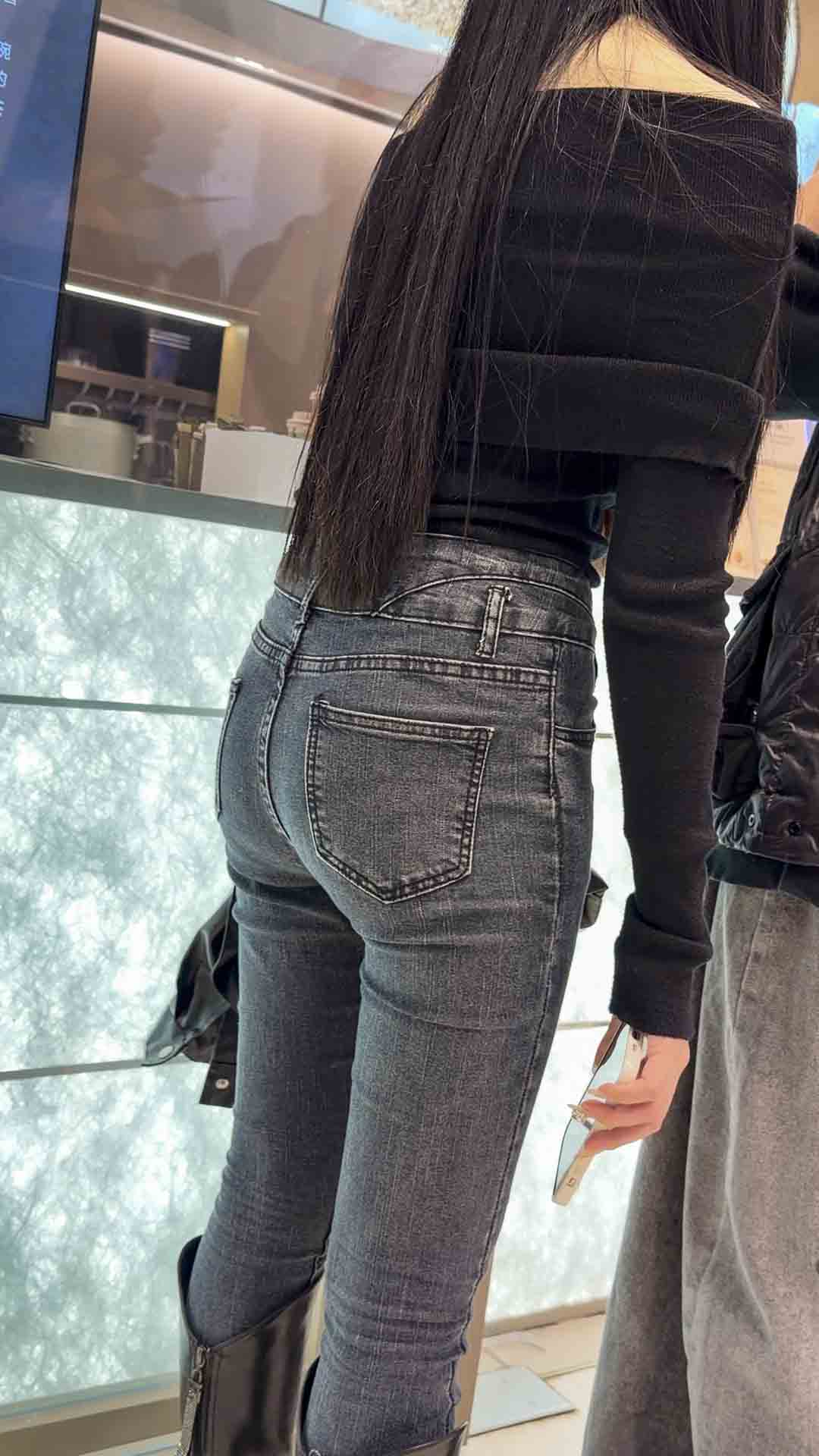 紧身牛仔裤极品后入型开发多