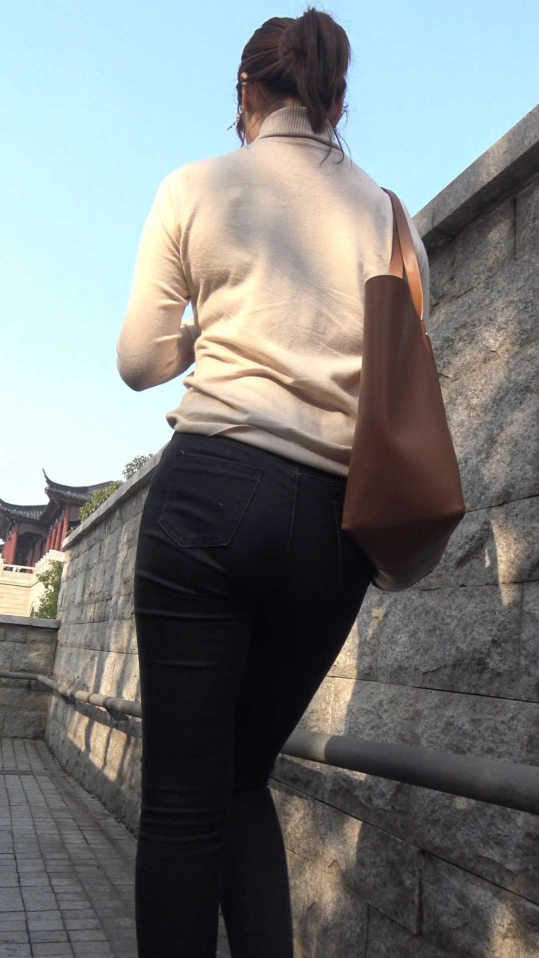 糖糖高跟搭配黑牛仔裤性感三角翘臀透内痕第一季（积分391）