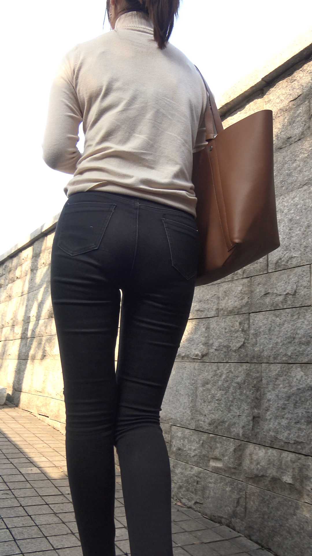 糖糖高跟搭配黑牛仔裤性感三角翘臀透内痕第一季（积分391）