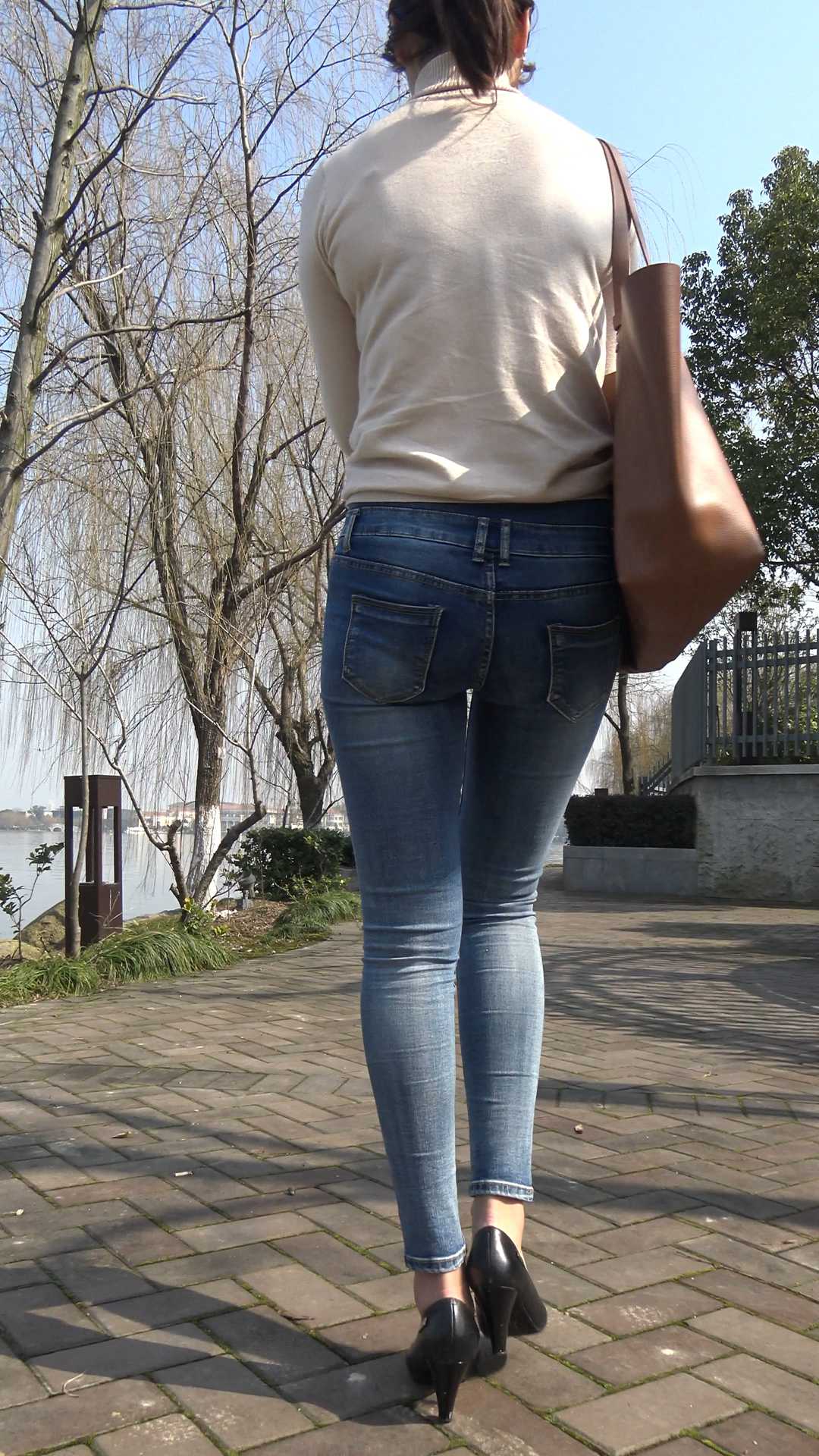 糖糖高跟搭配牛仔裤性感三角翘臀第一季（积分399）