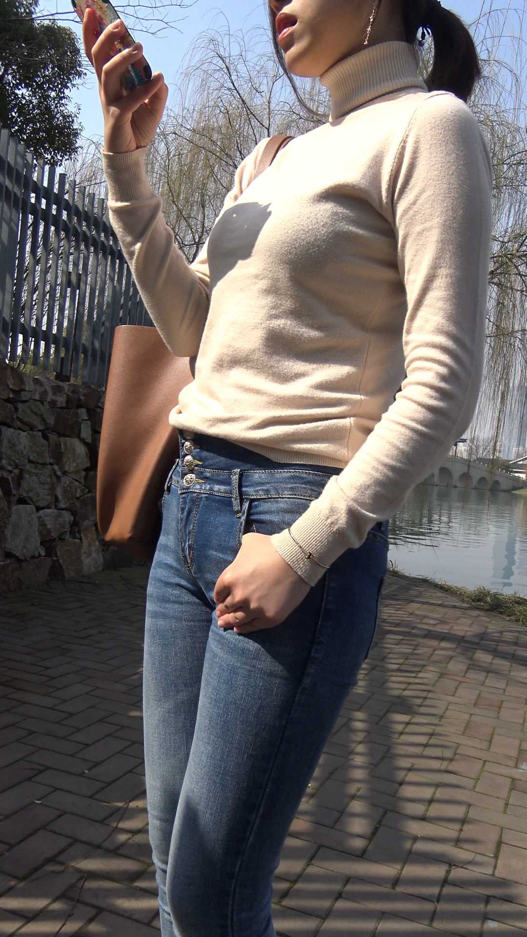 糖糖高跟搭配牛仔裤性感三角翘臀第一季（积分399）