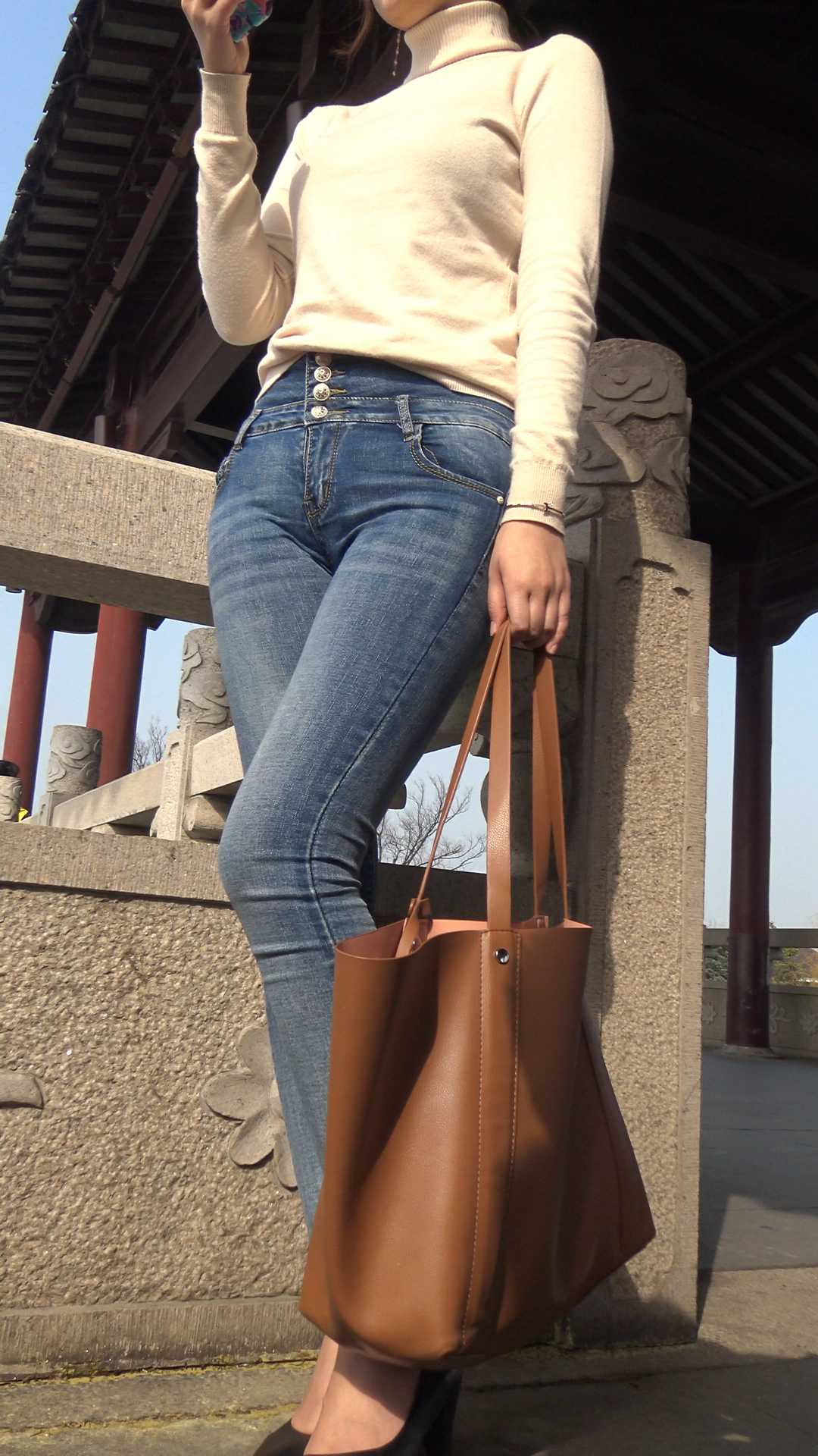 糖糖高跟搭配牛仔裤性感三角翘臀第二季（积分369）