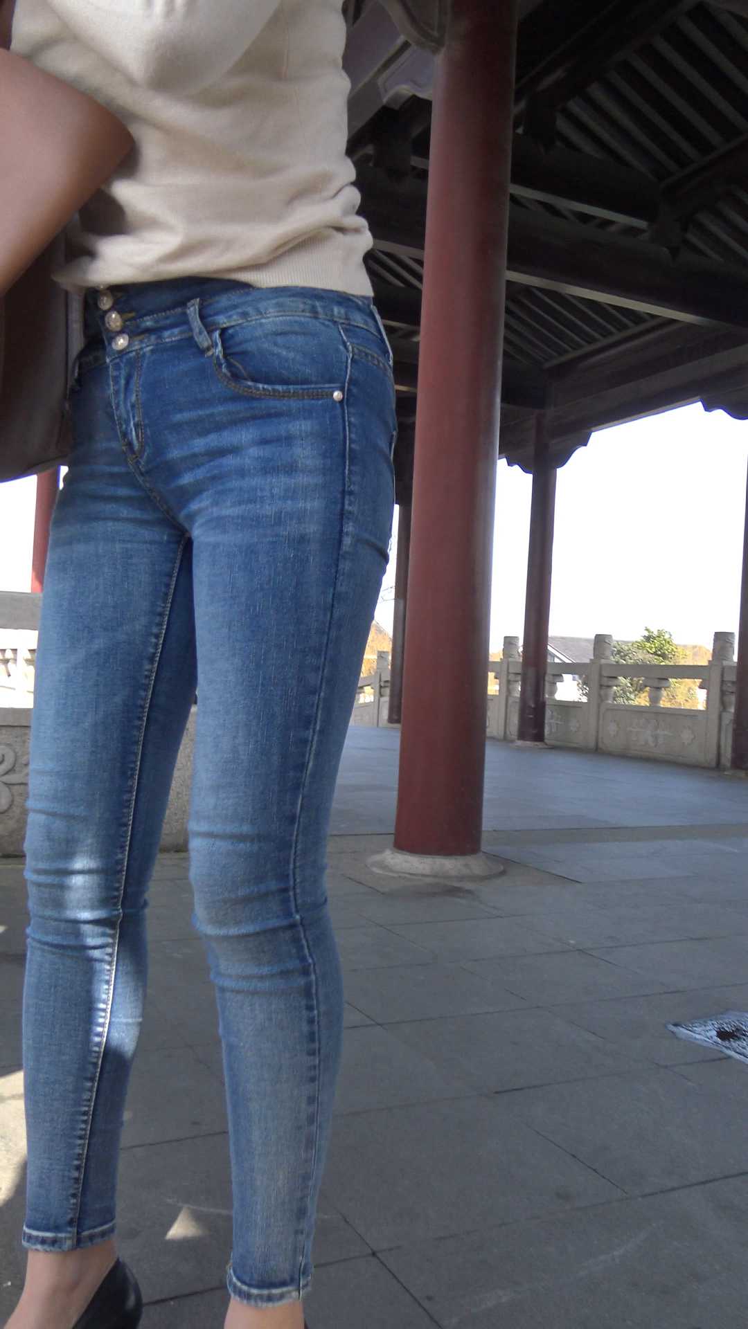 糖糖高跟搭配牛仔裤性感三角翘臀第三季