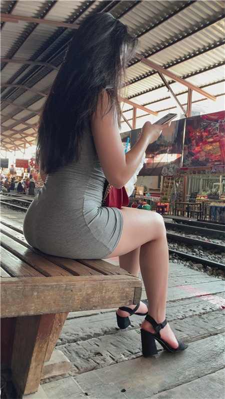 灰色包臀裙 【套图+视频】