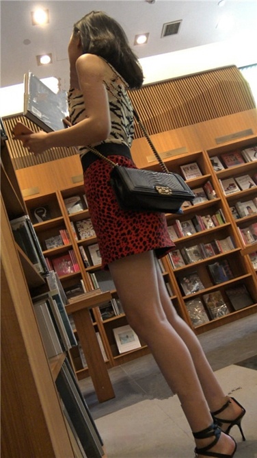 4K超清视频极！透图书馆红裙知xing美女[MP4/2GB]