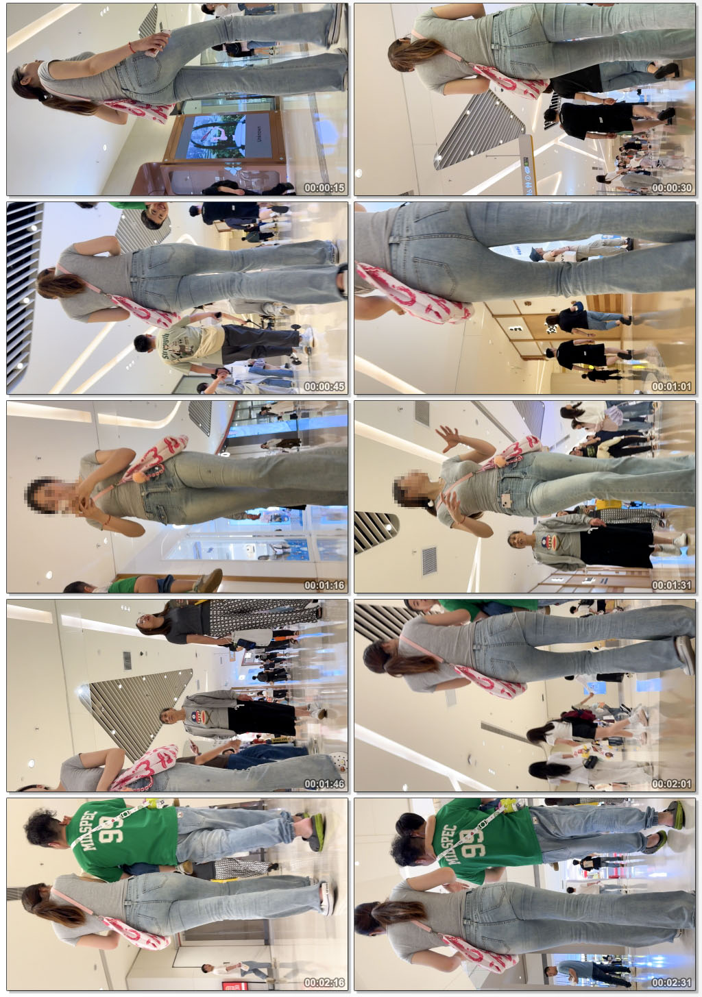 包臀紧牛仔紧内痕妈咪