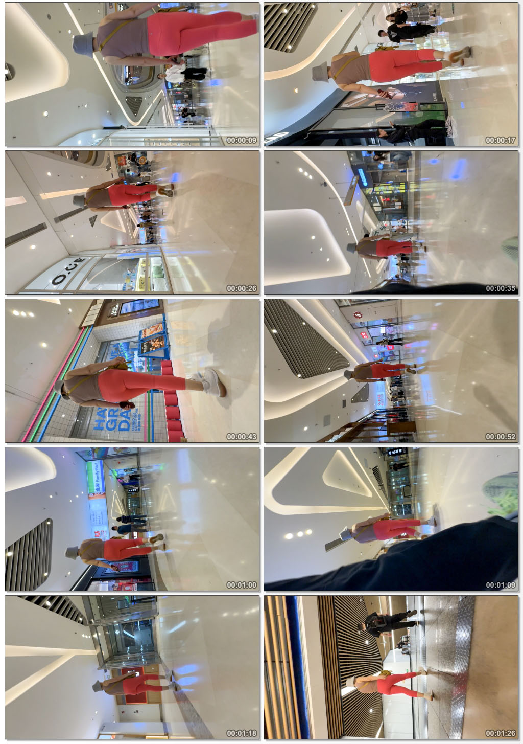 红色瑜伽健身裤少妇