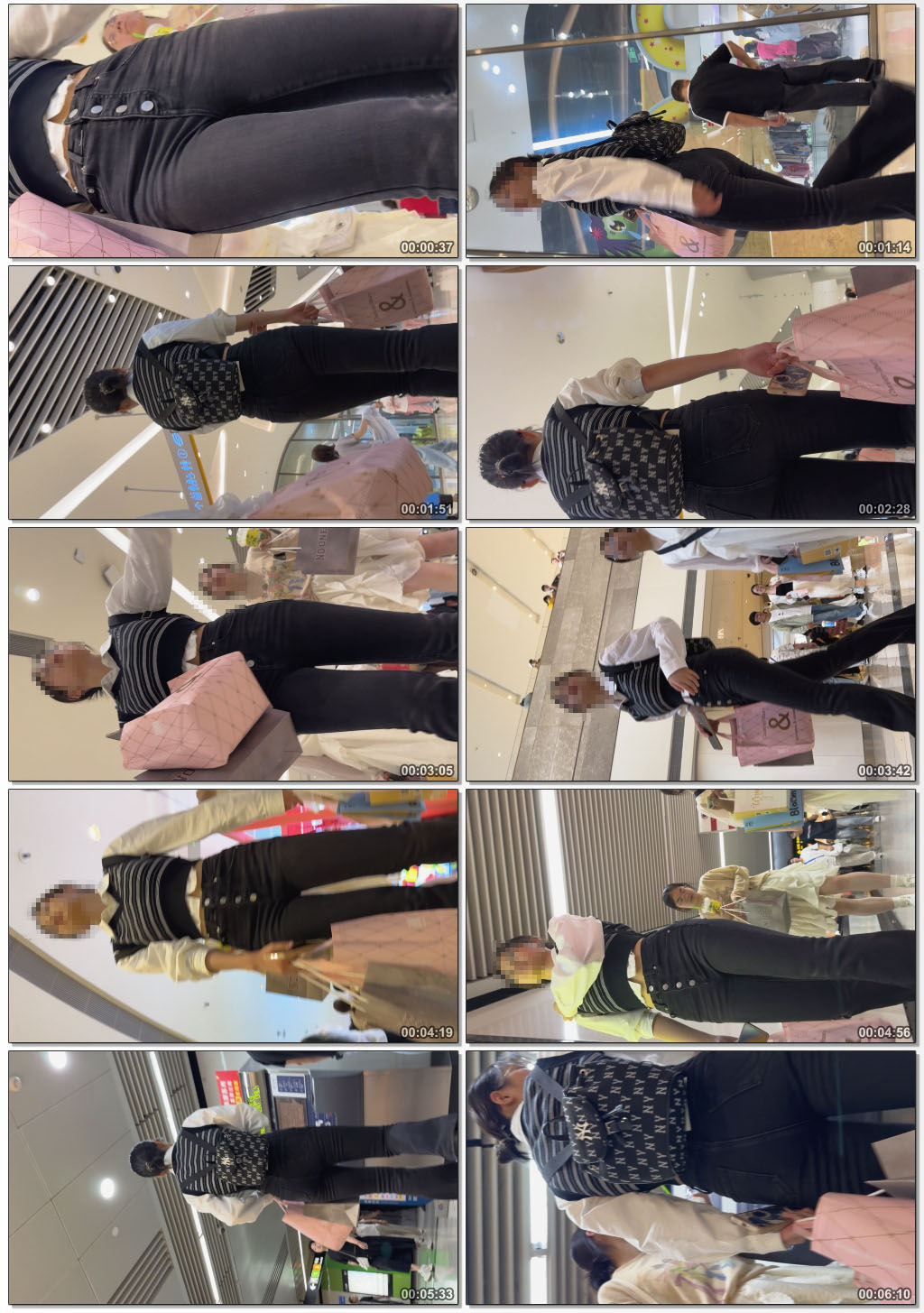 紧身黑牛仔紧臀眼镜妹