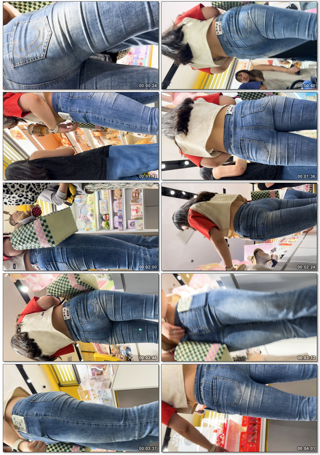 （积分185）端午献礼露腰翘臀牛仔妹子