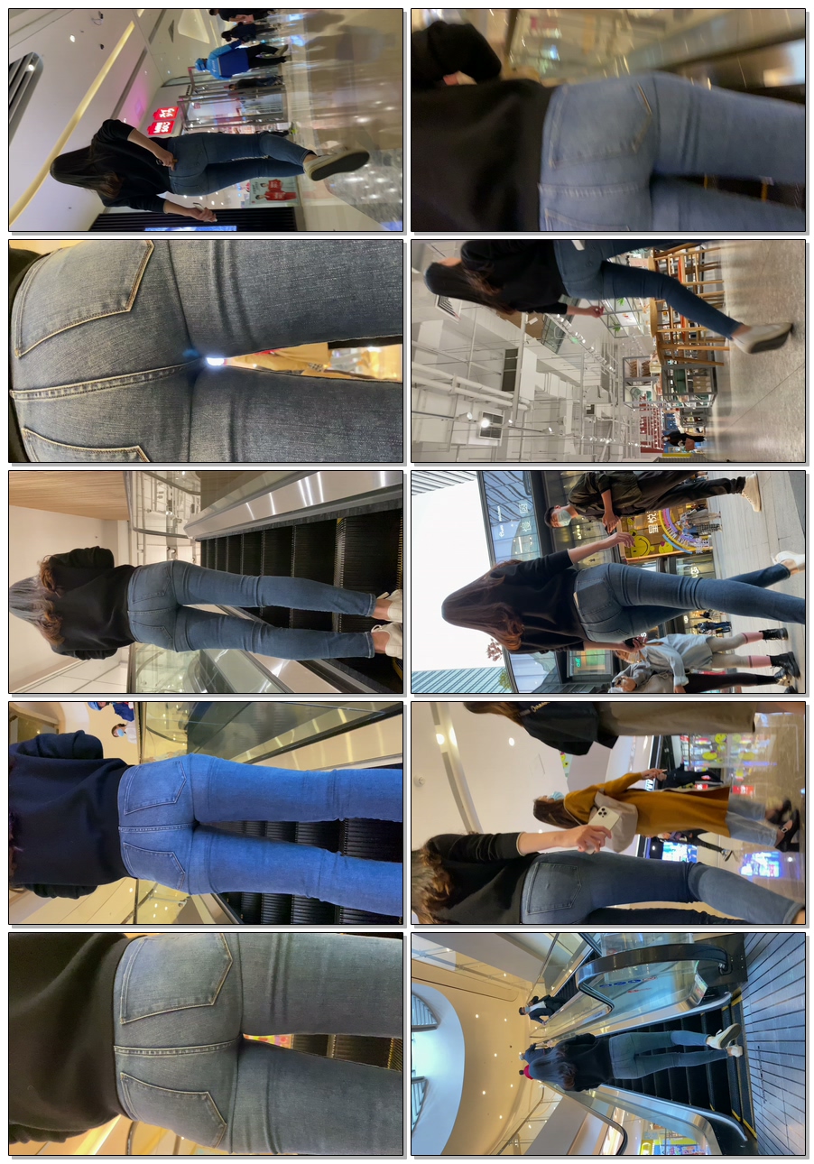 性感深沟牛仔饱满紧臀妹子（积分121）