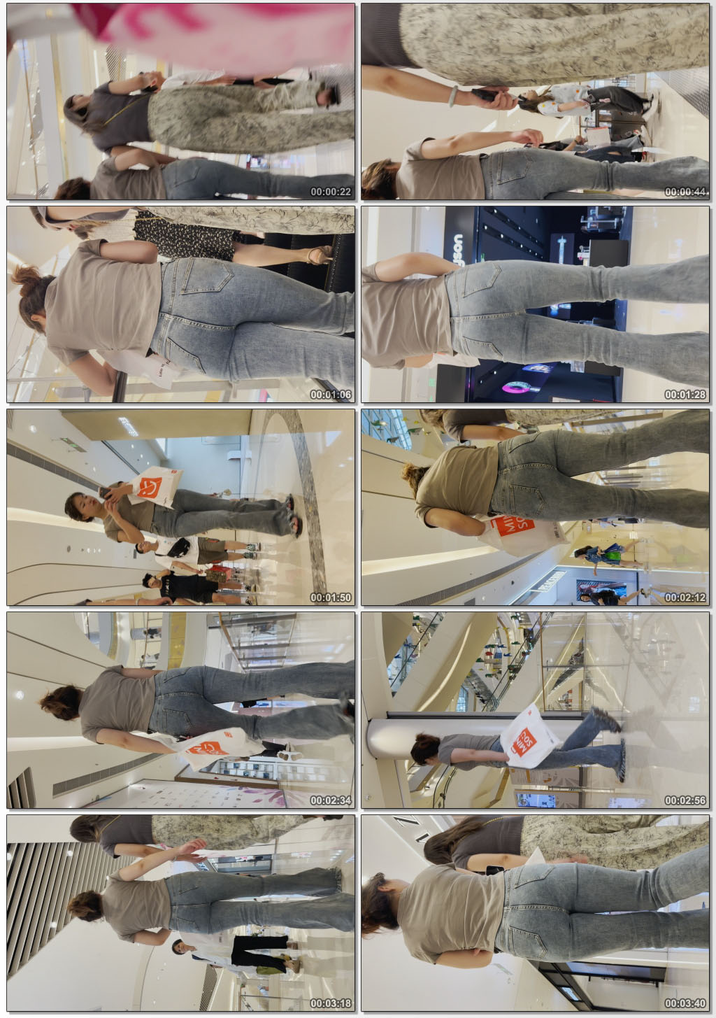 包臀灰牛仔紧臀小姐姐（积分155）