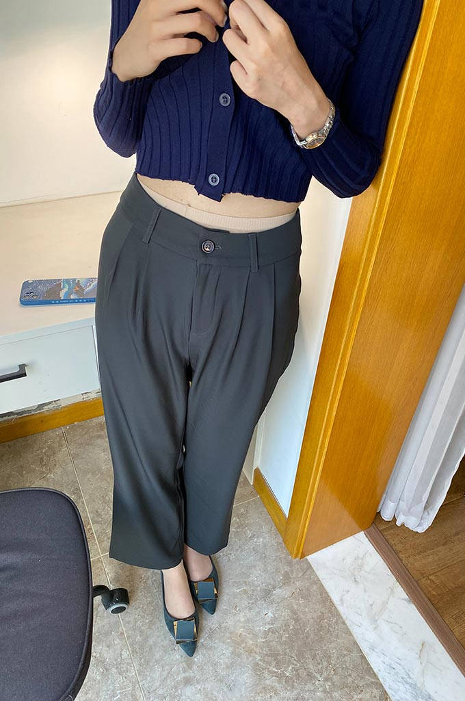 A129.宝蓝色小开衫