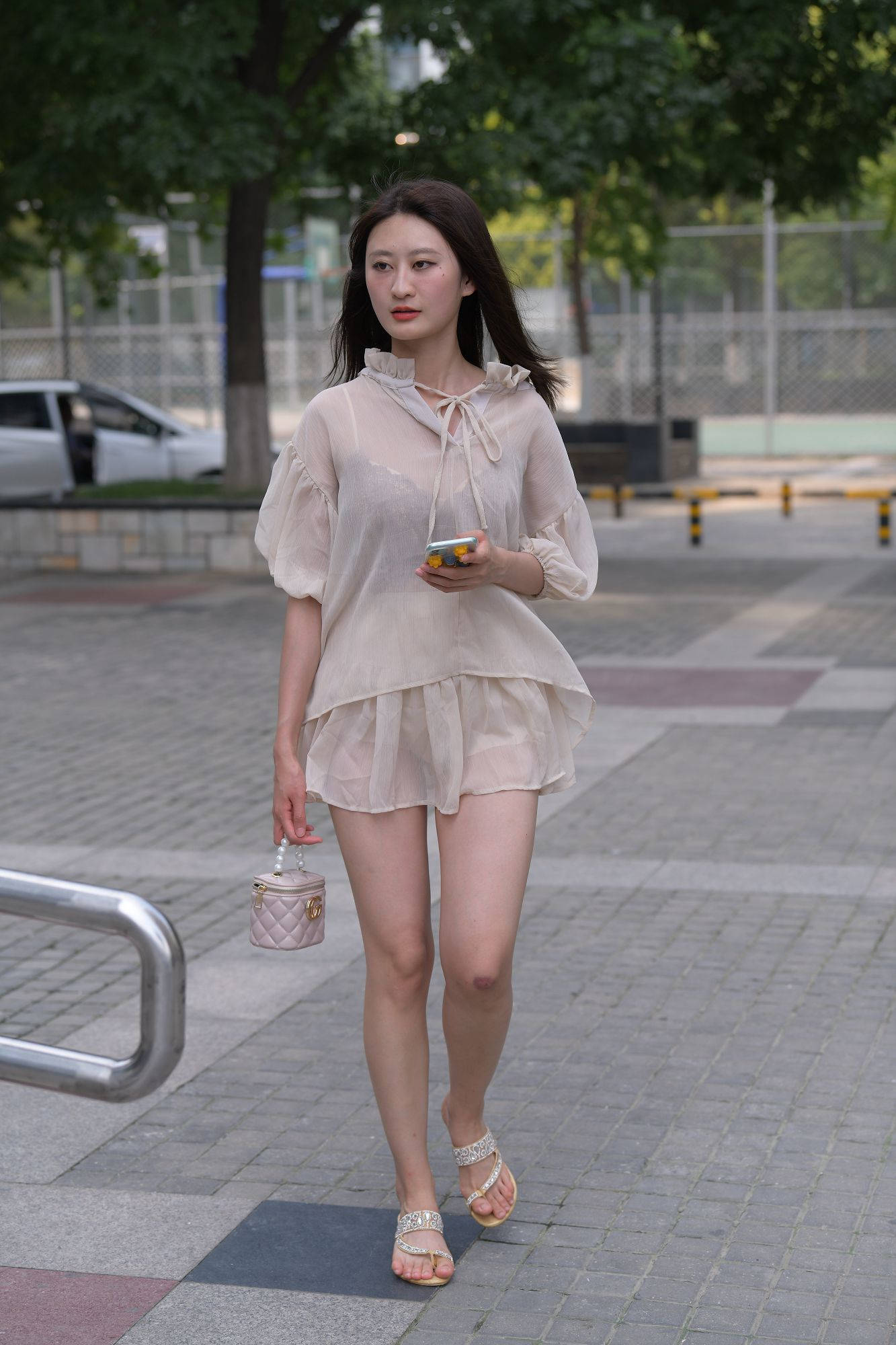 褐色纱裙美女【视频+套图】