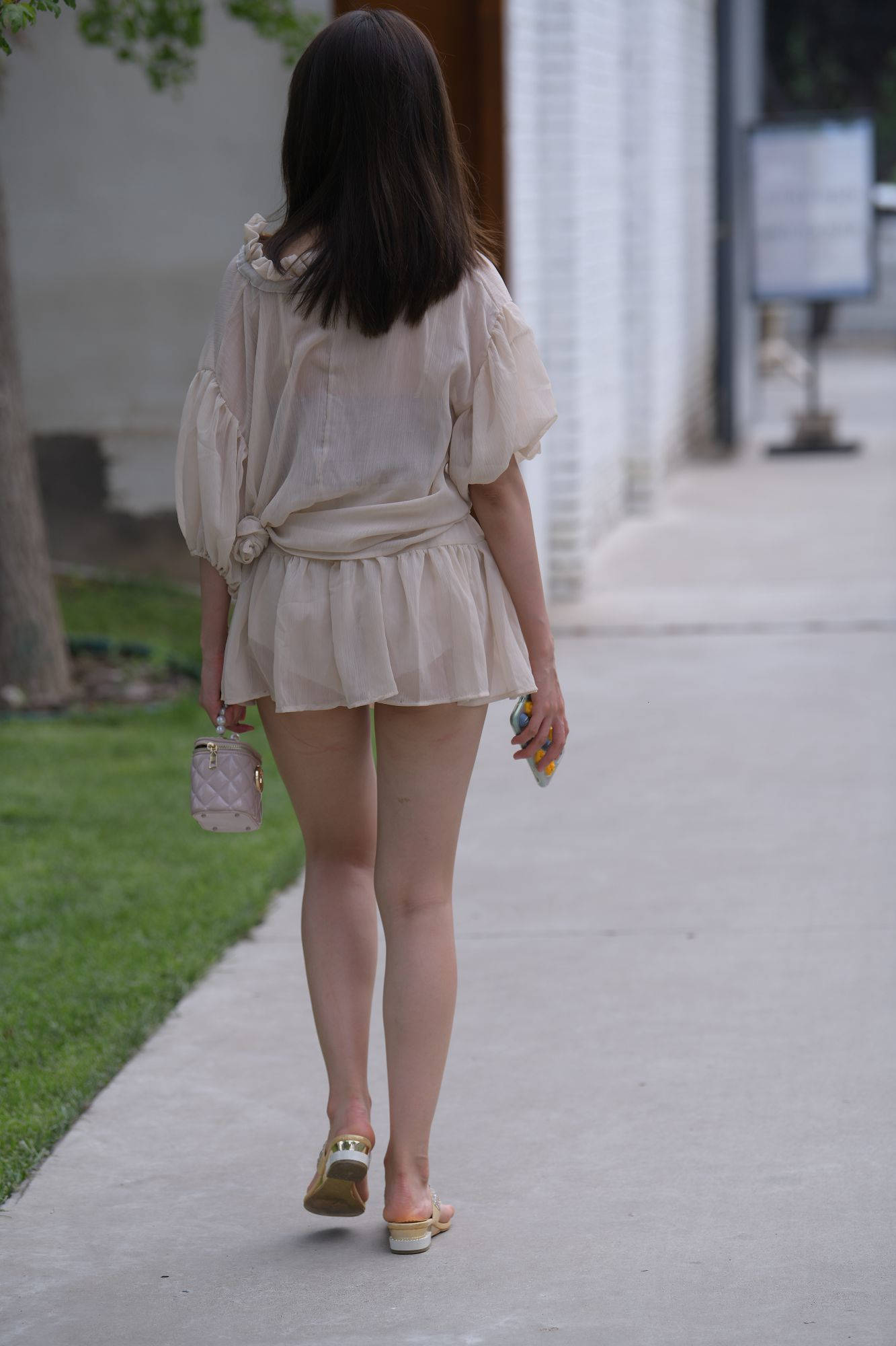 褐色纱裙美女【视频+套图】