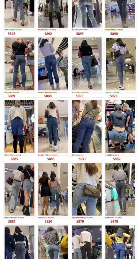 经典街拍紧身牛仔裤合辑