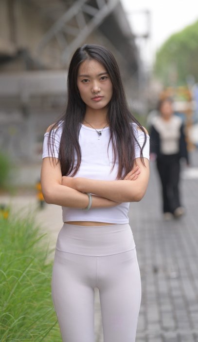 白色瑜伽裤美女MJ3149