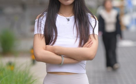 白色瑜伽裤美女MJ3149