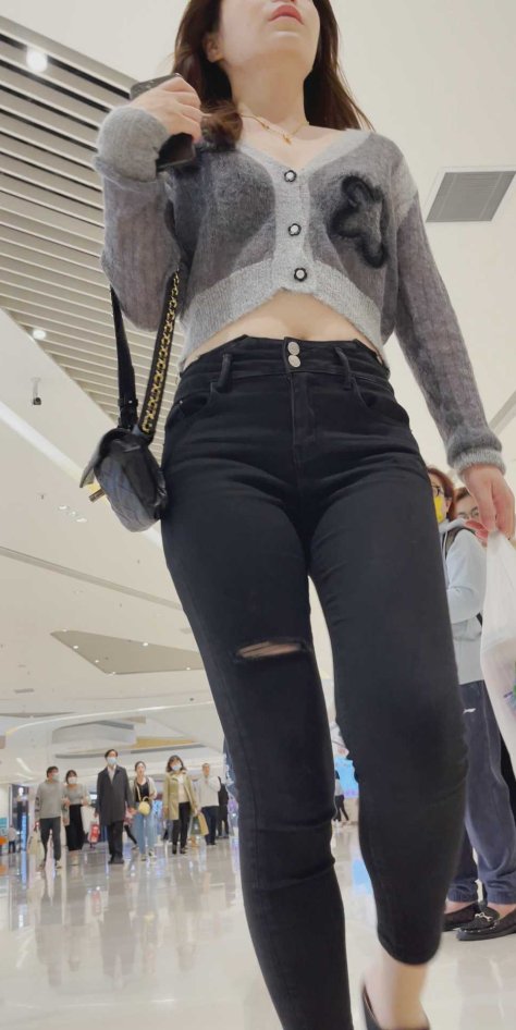 高挑包臀黑裤美女小姐姐（120积分）