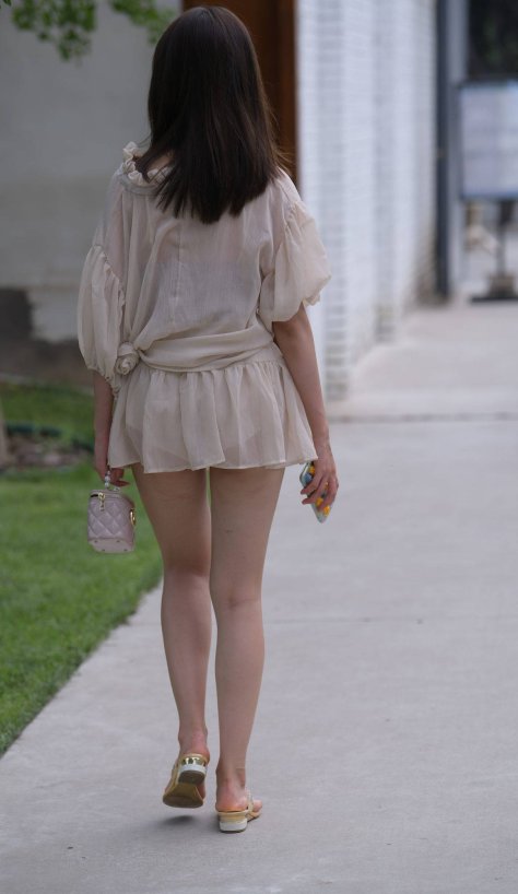 褐色纱裙美女【视频+套图】