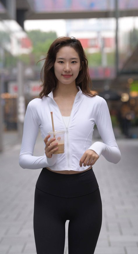 黑色瑜伽裤运动美女【视频+套图】