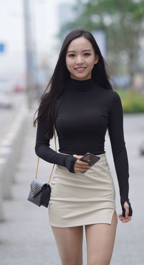 【套图+视频】腰臀比和腿型很好的美女